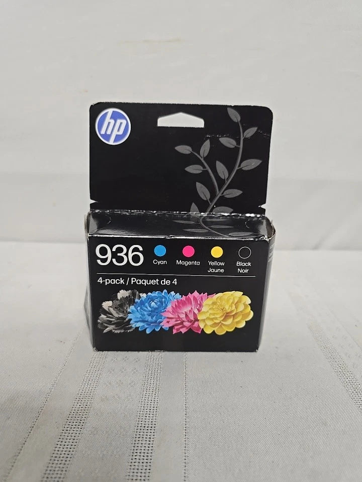 HP 936 Ink 4 Pack Black Cyan Magenta Yellow Ink Cartridge Genuine EXP Aug 2027