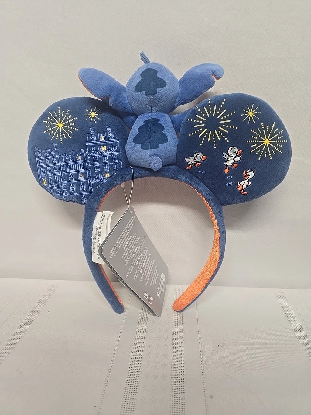 2025 Disney Parks Disneyland Paris Plush STITCH Minnie Ears Headband Brand - NEW