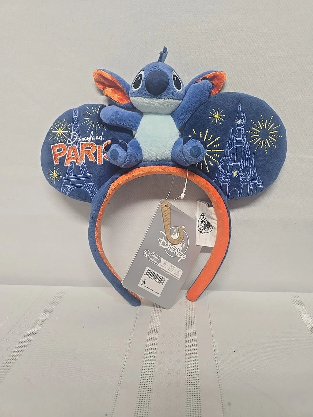2025 Disney Parks Disneyland Paris Plush STITCH Minnie Ears Headband Brand - NEW