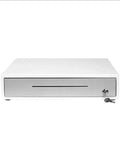 CLOVER D100 FAYJ1006010 WHITE METAL CASH REGISTER DRAWER 2 KEYS NEW IN BOX