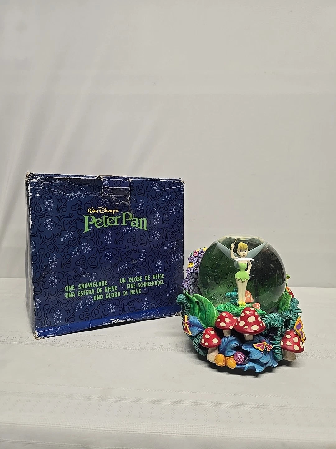 Disney Tinker Bell Musical Snow Globe "You Can Fly" Original Box Lights Up