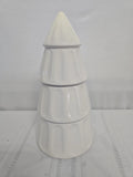 DesignPac Winter White Christmas Tree Cookie Jar Canister 15 Ounce Holiday