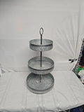 3 Tier Galvanized Steel Serving Tray Rustic Vintage Farmhouse Style